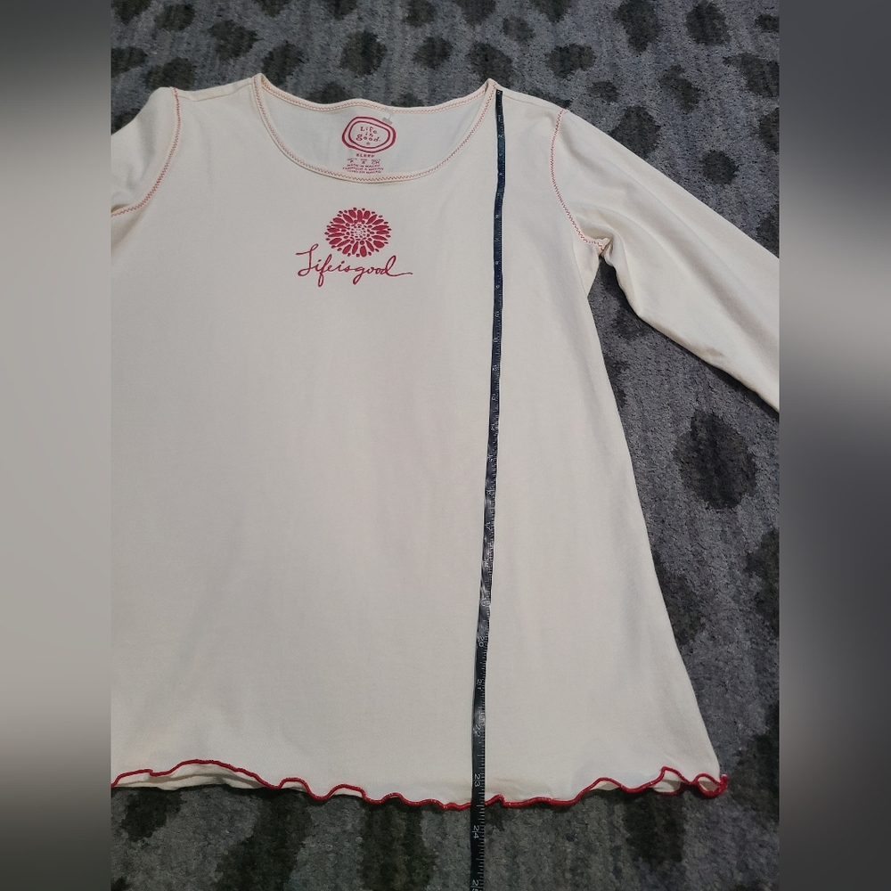 Life Is Good Long Sleeve Pajama Top sz S - Picture 9 of 9